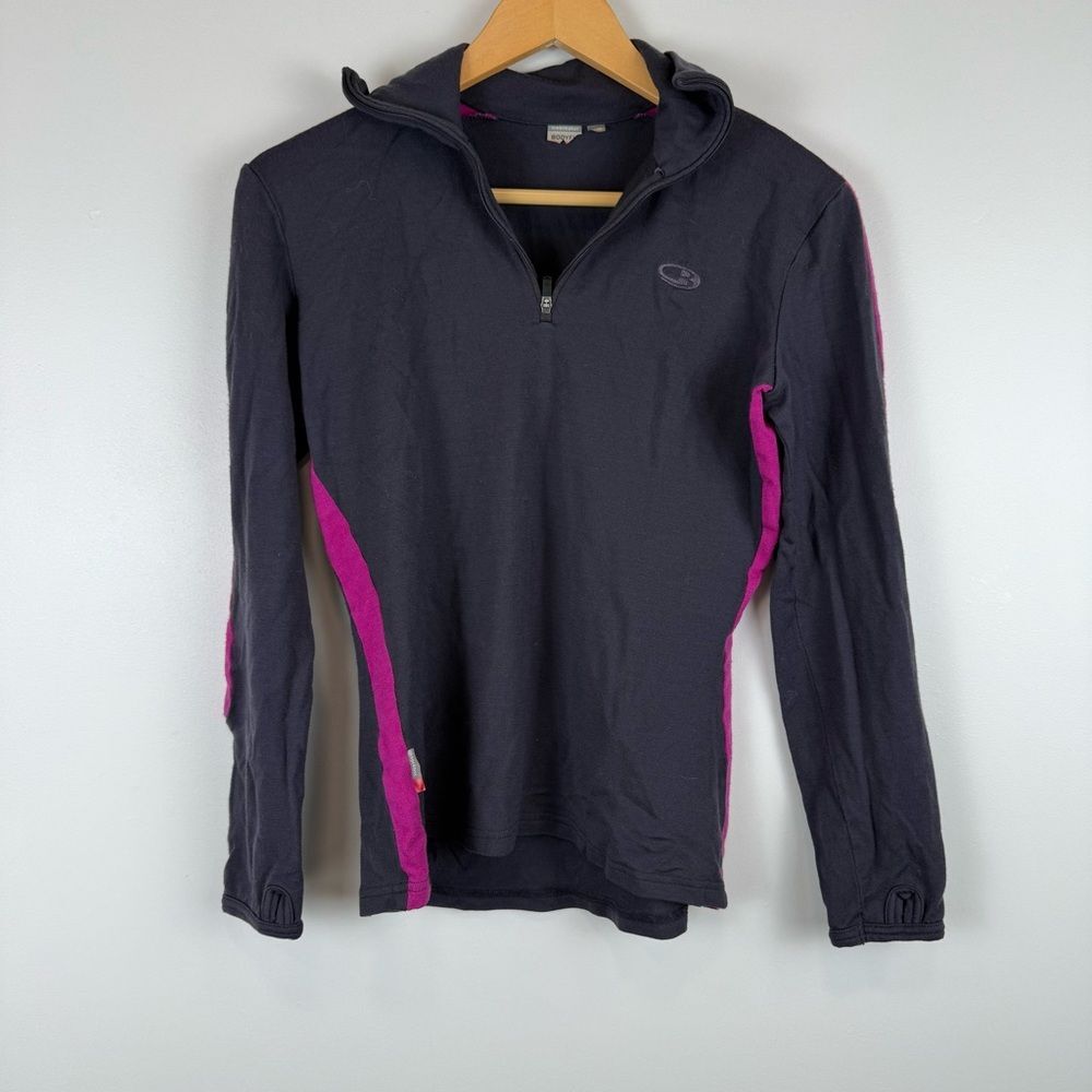 Icebreaker Women's Bodyfit 260 Merino Wool 1/4 Zip Base Layer Size Medium